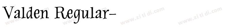 Valden Regular字体转换